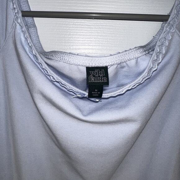 Wild Fable Women’s Off Shoulder Mini Dress Light Blue Medium Long Sleeve Bodycon - Picture 5 of 6